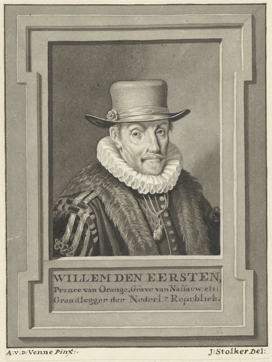 Portrét Viléma I., prince z Orange-Nassau od Jan Stolker