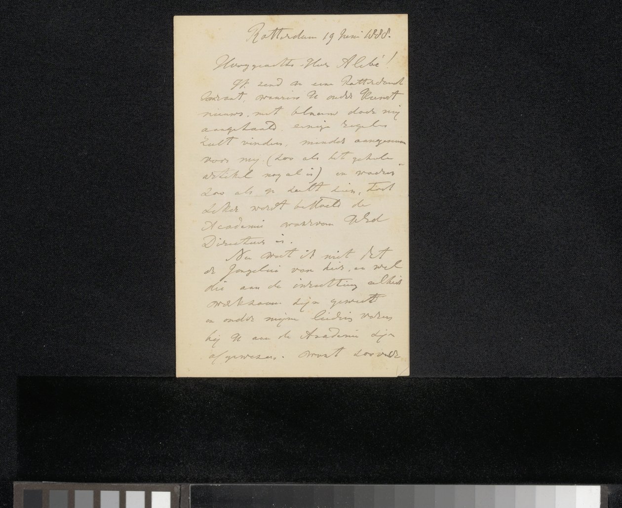 Dopis Augustu Allebému od Jan Striening