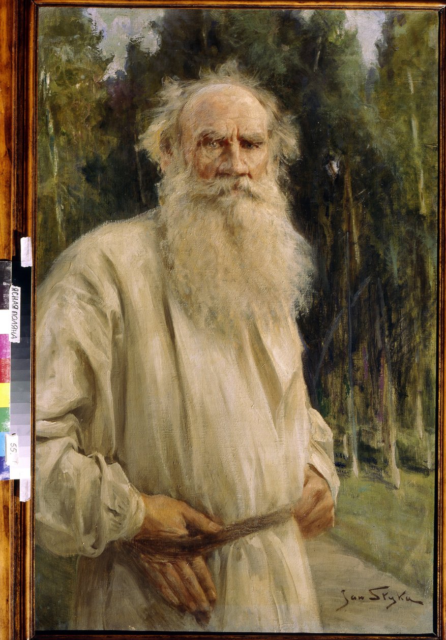Portrét Leona Tolstého (1828-1910), ruského spisovatele (Portrét autora Lva N. Tolstého). Obraz Jana Styky (1858-1925) od Jan Styka