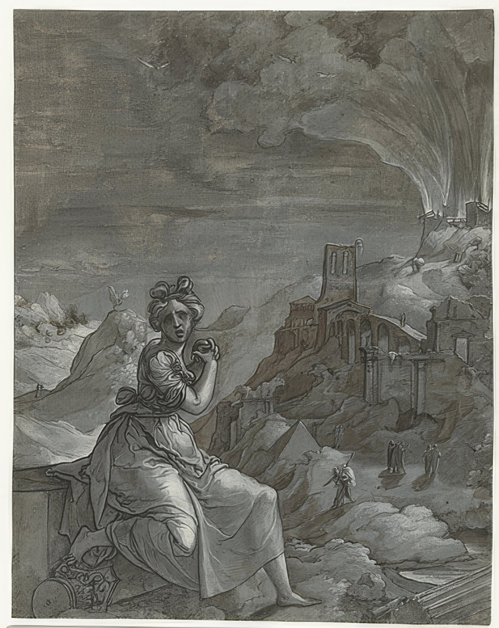 Kassandra truchlí nad pádem Tróje. 1550-55 od Jan Swart Van Groningen