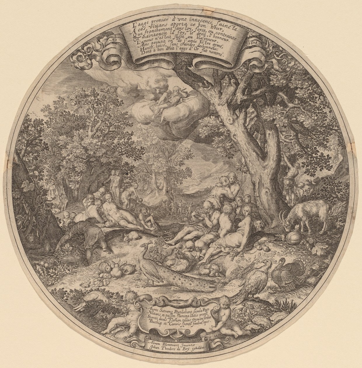 Zlatý věk od Jan Theodor de Bry after Abraham Bloemaert after Nicolaes