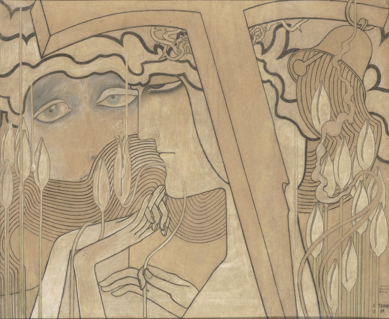 Touha a spokojenost, 1893 od Jan Toorop