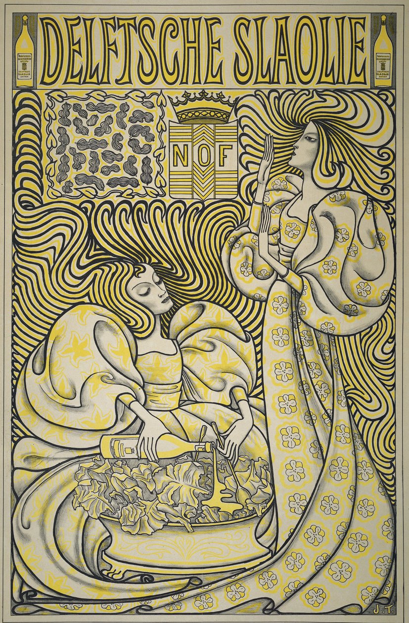 Plakát pro Delft Salad Oil, 1894 (papír) od Jan Toorop