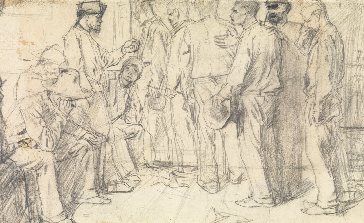 Strikers (tužka na papíře) od Jan Toorop