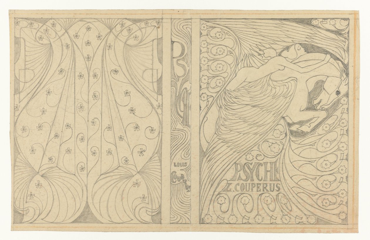 Návrh obalu pro Louise Couperuse Psyche Návrh kapely pro: Louis Couperus, Psyche, 1898 od Jan Toorop