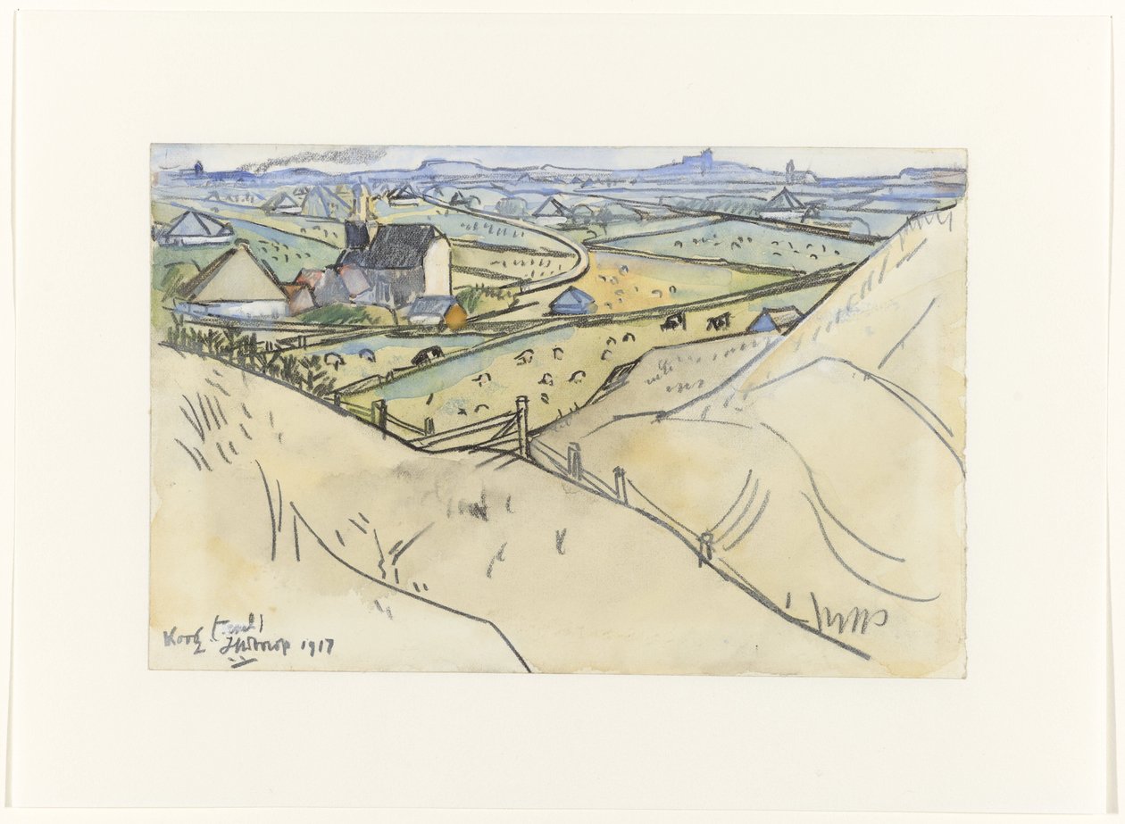 Pohled z dun na Koog v Texelu od Jan Toorop