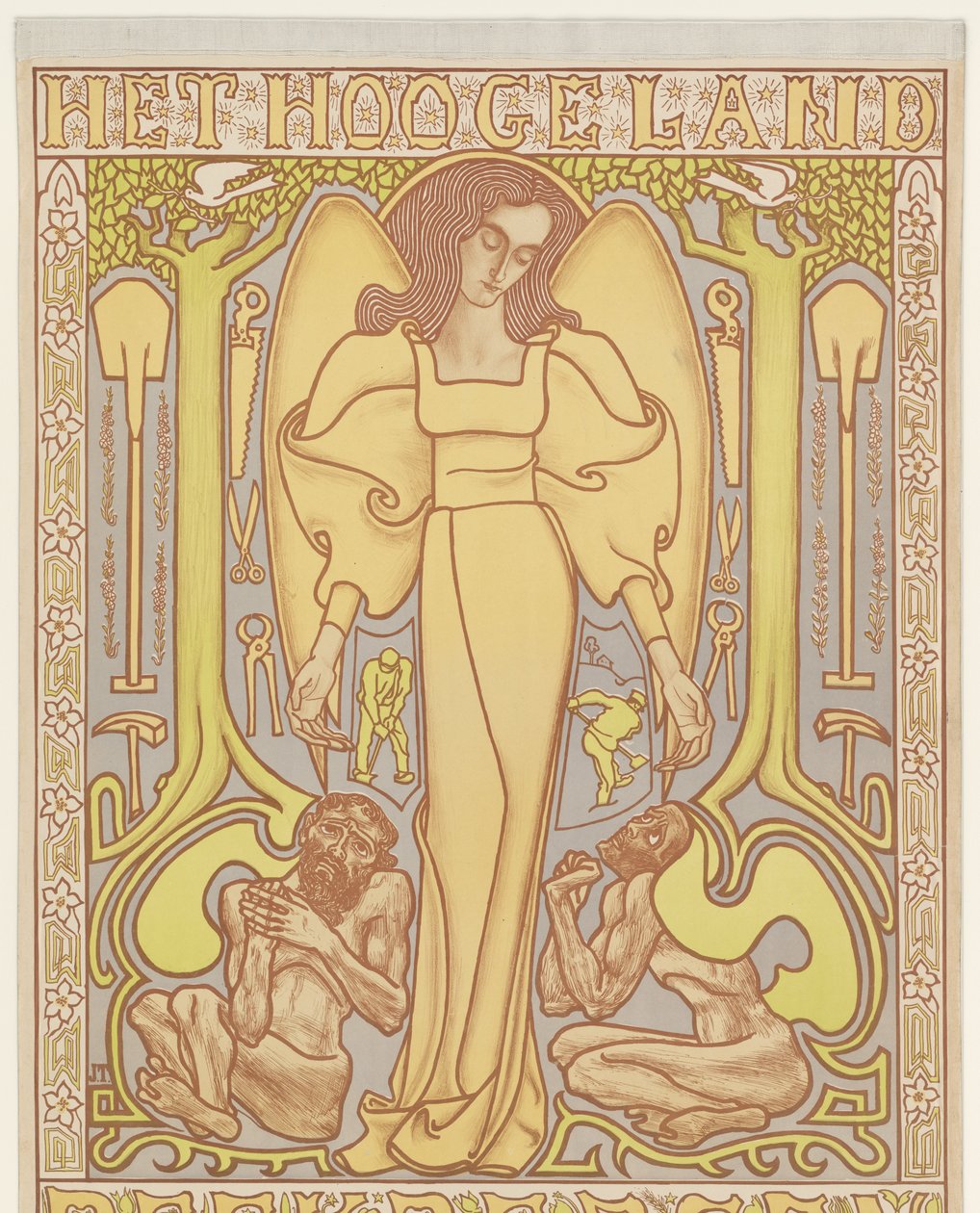 Vysoká země. Beekbergen (název na objektu) od Jan Toorop