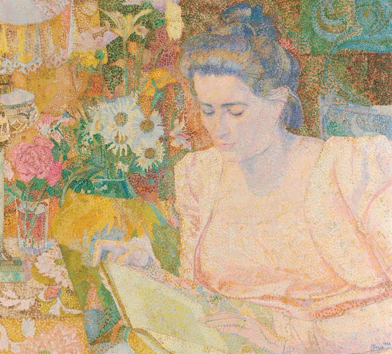 Portrét paní Marie Jeannette de Lange Portrét Marie Jeanette de Lange od Jan Toorop