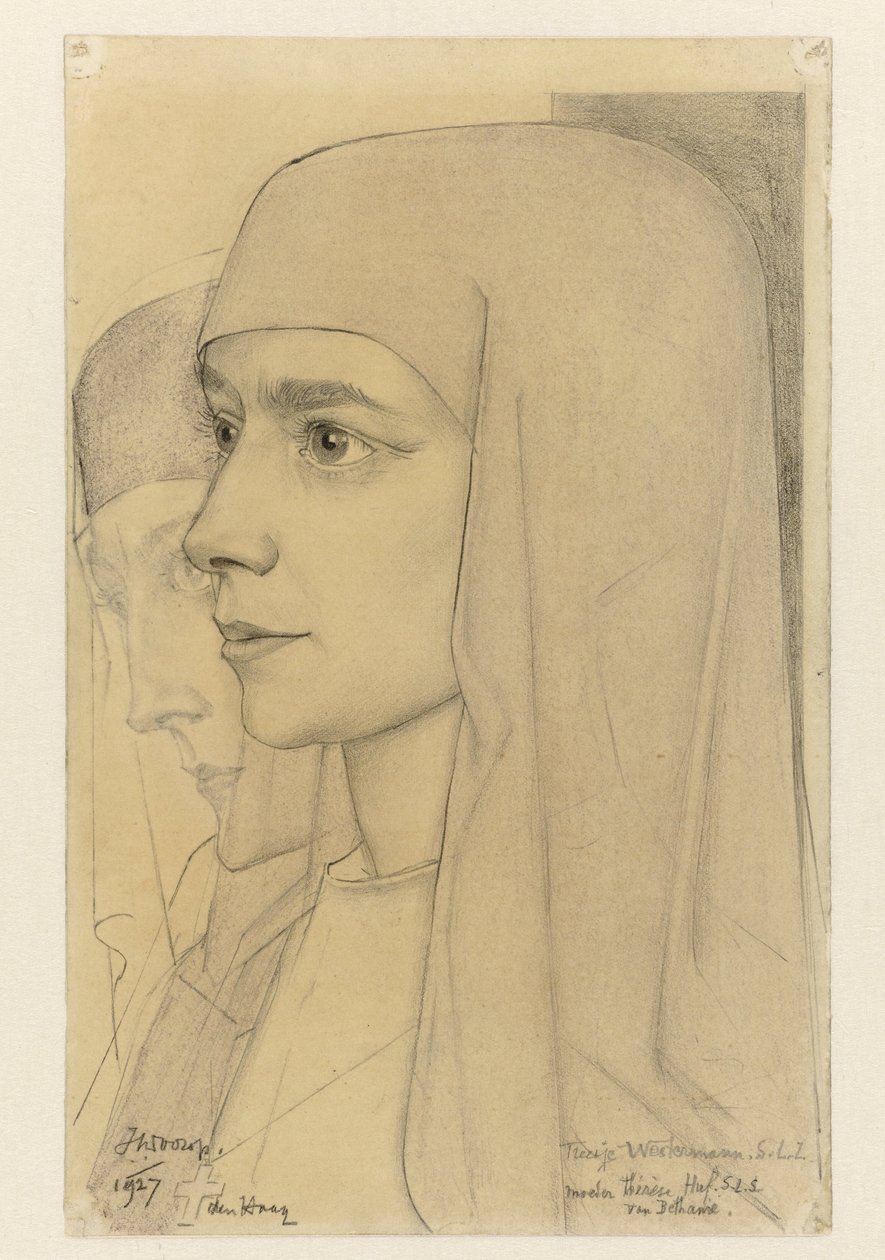 Portrét Treesje Westermannové, matky Thérèse Huf z Bethanië od Jan Toorop