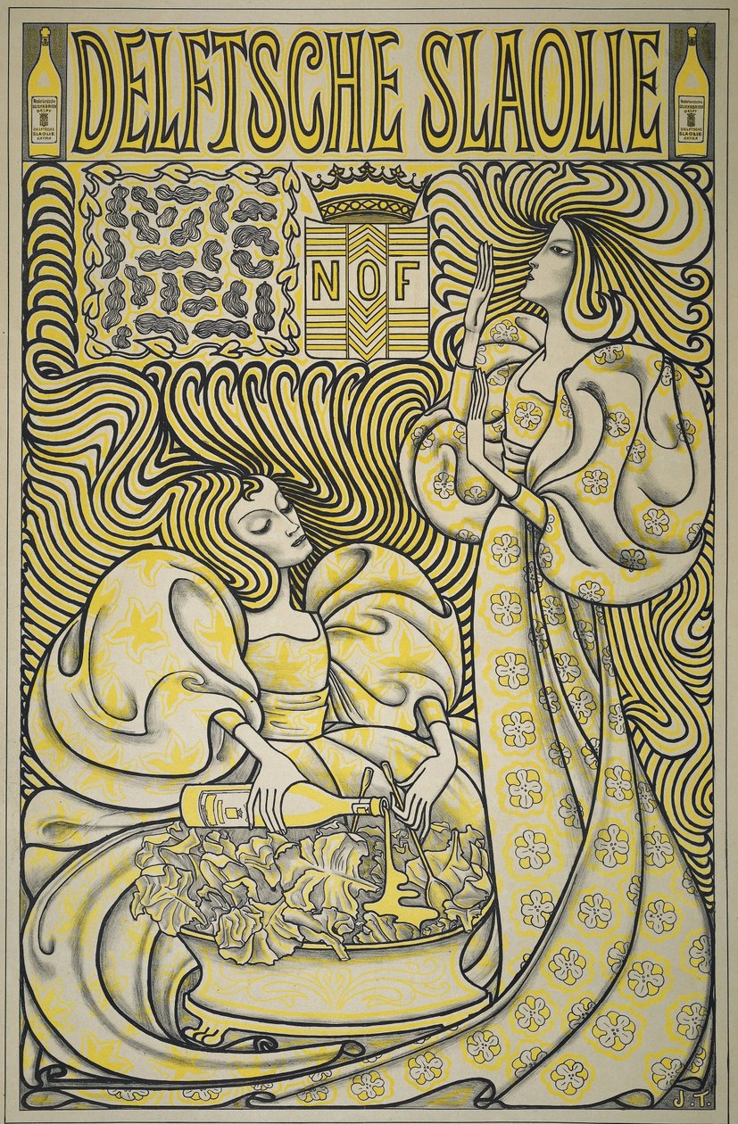 Plakát na olej na salát Delft od Jan Toorop
