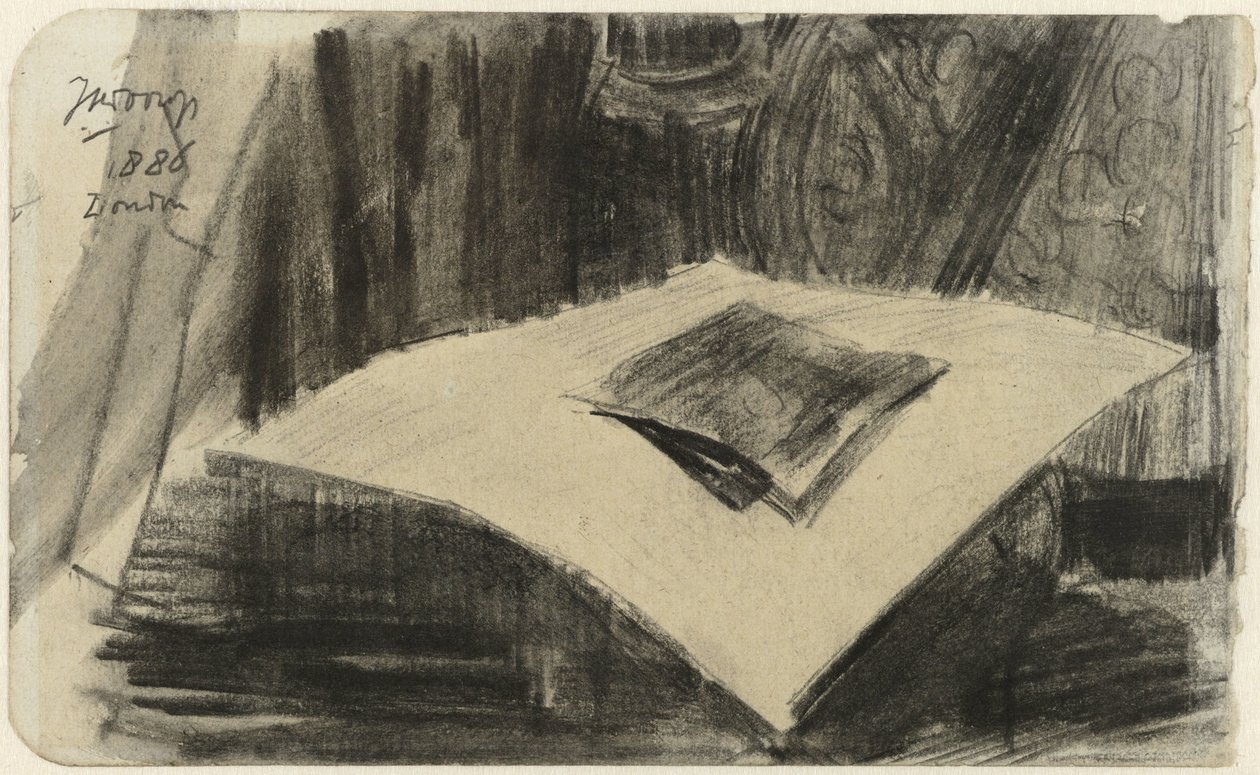 Tisk ležící na tmavém pozadí od Jan Toorop