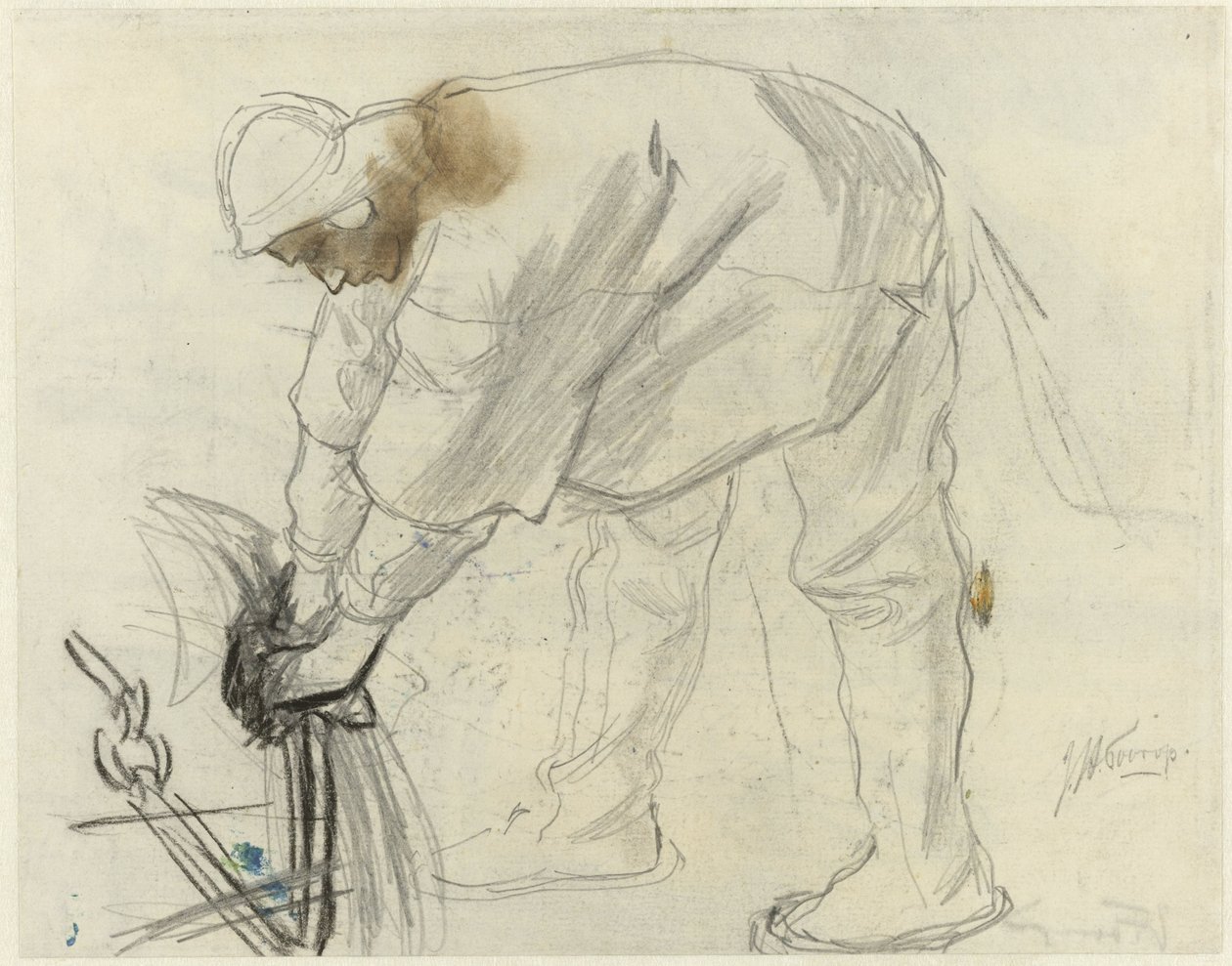 Studie námořníka s kotvou od Jan Toorop