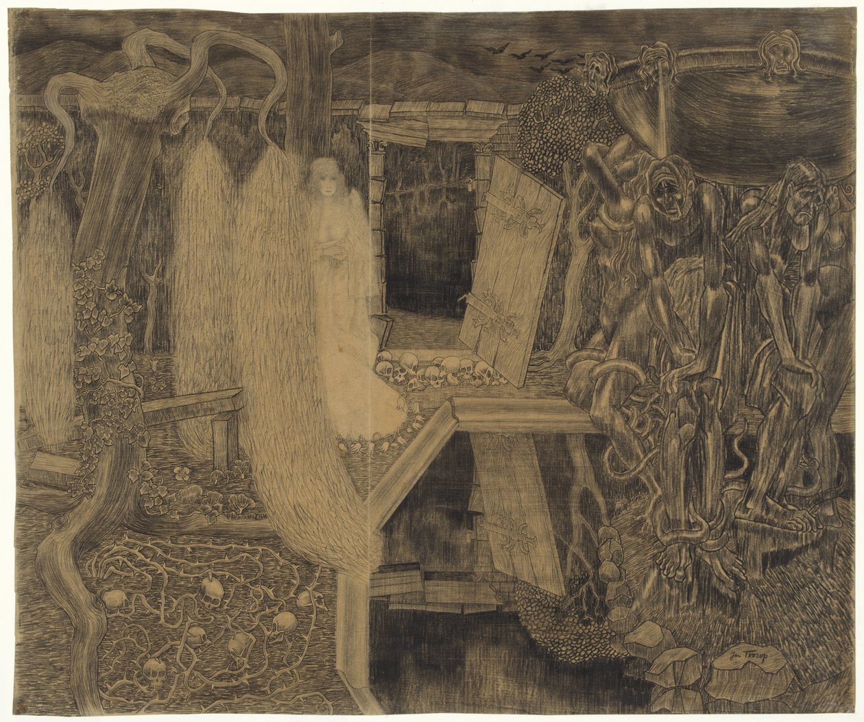 Stará zahrada smutku Starověká zahrada smutku od Jan Toorop