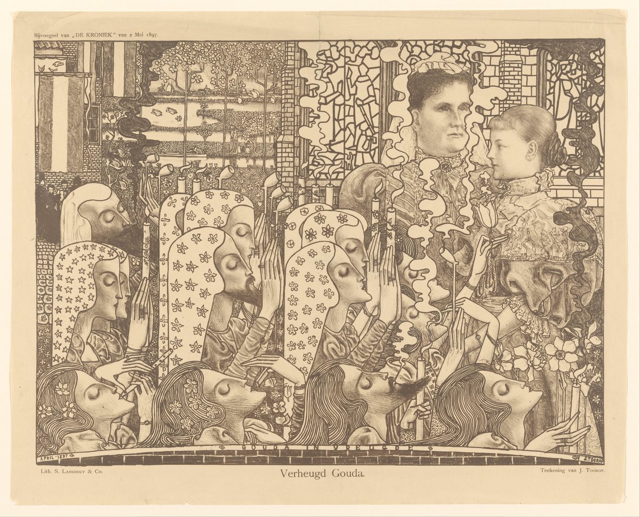 Potěšená Gouda (původní název na objektu) od Jan Toorop