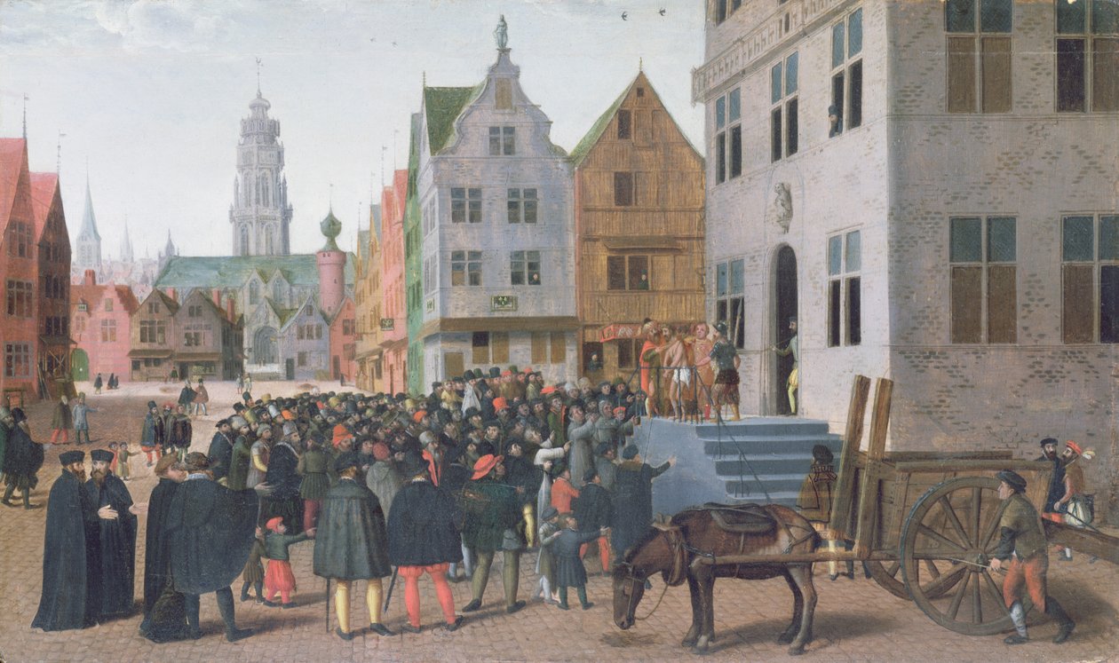 Ecce Homo (Kristus ukázaný lidem) c.1565 (olej na plátně) od Jan Van Wechelen