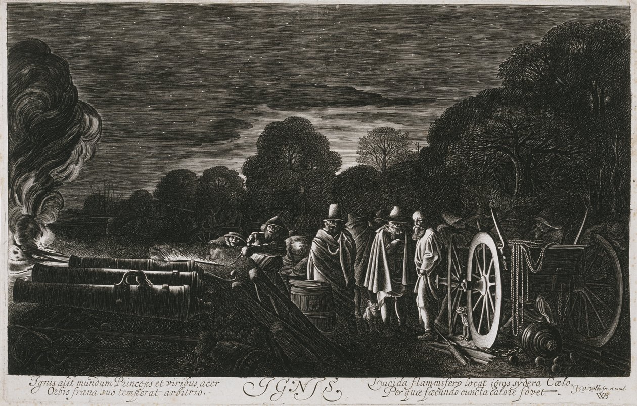 Čtyři živly, oheň (Ignis), c. 1614–1622 (lept) od Jan Van de II Velde