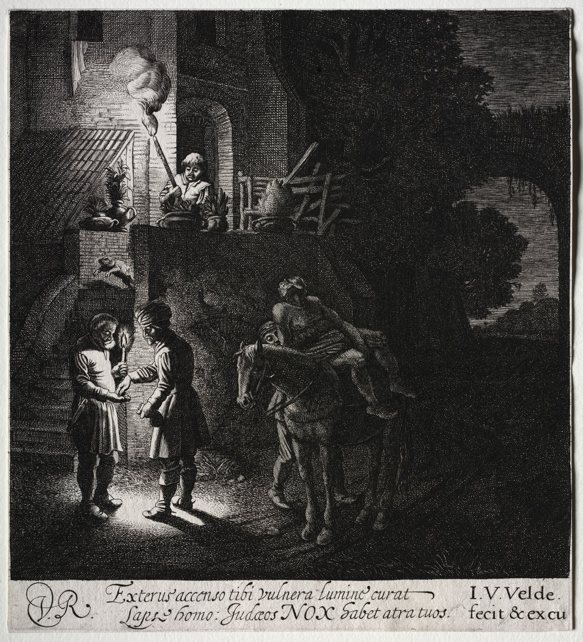 Dobrý Samaritán platící hostinskému. od Jan Van de Velde