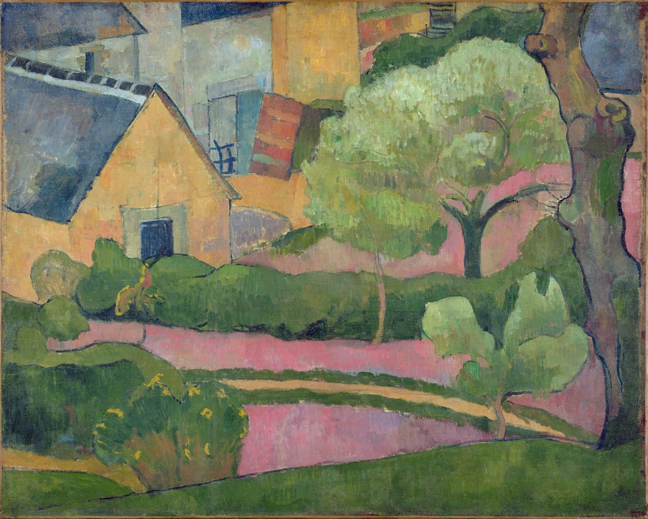 Farmyard v Le Pouldu, kolem roku 1892 (olej na plátně) od Jan Verkade