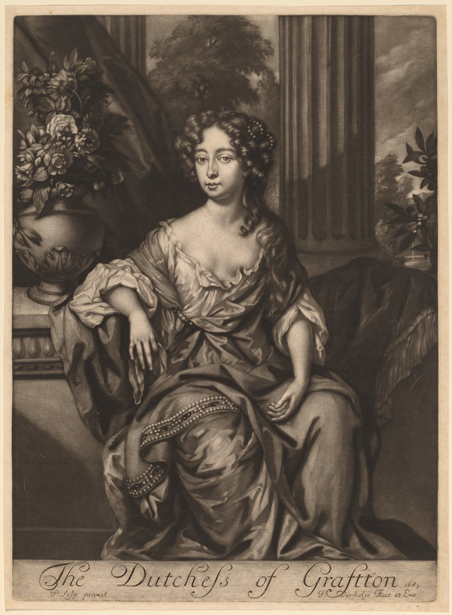Vévodkyně z Graftonu od Jan Verkolje I after Sir Peter Lely
