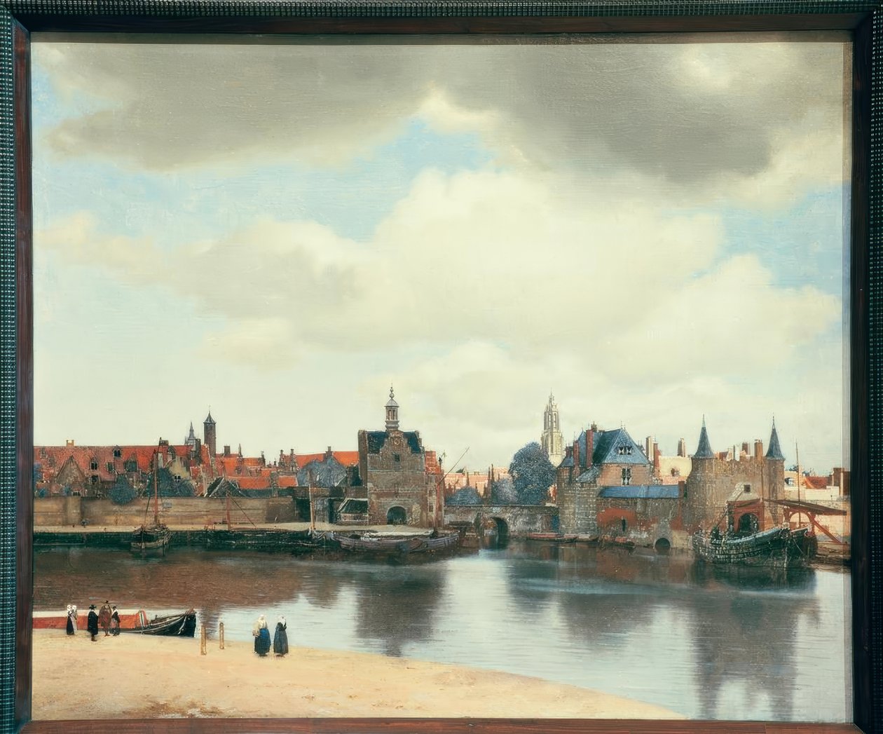 Pohled na Delft od Jan Vermeer van Delft