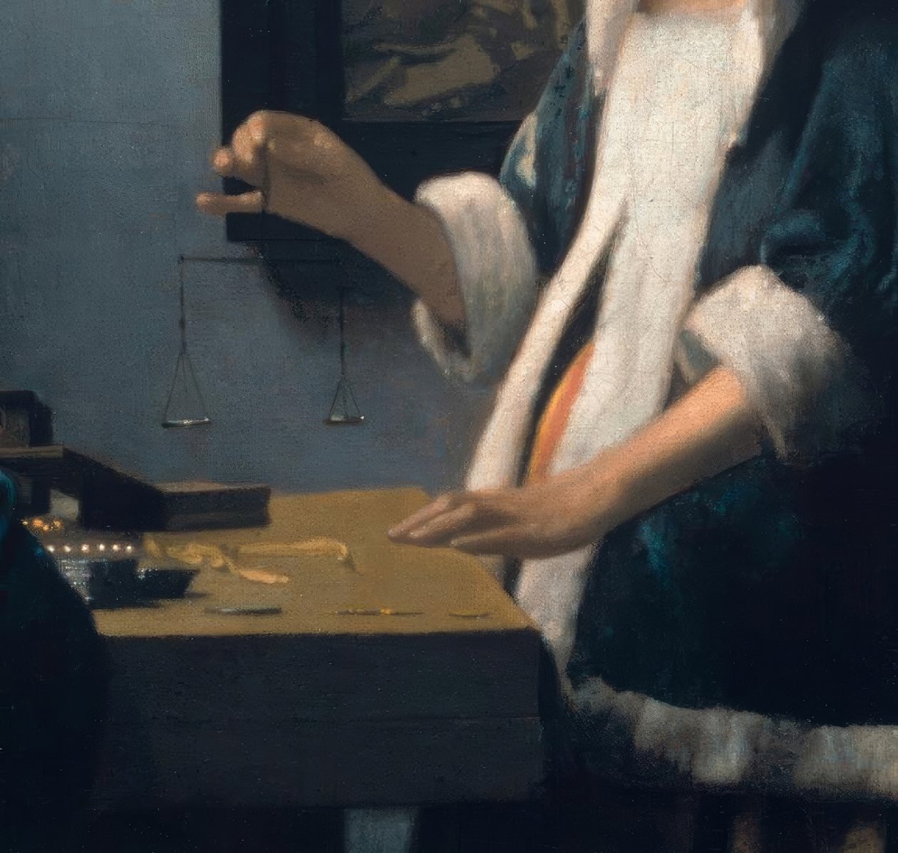Perlová váha od Jan Vermeer van Delft