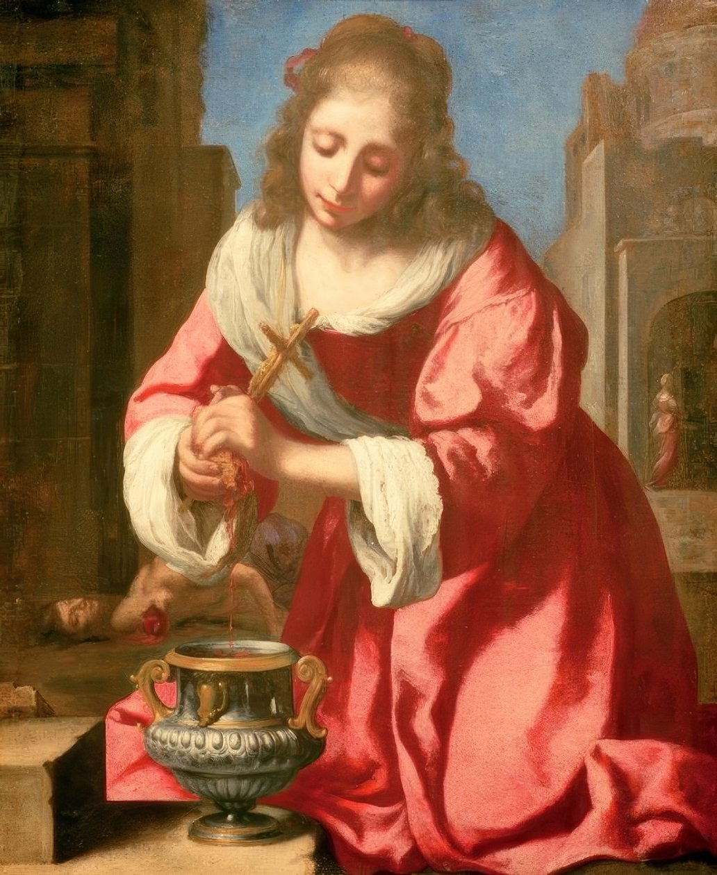 Svatý Praxedis od Jan Vermeer van Delft