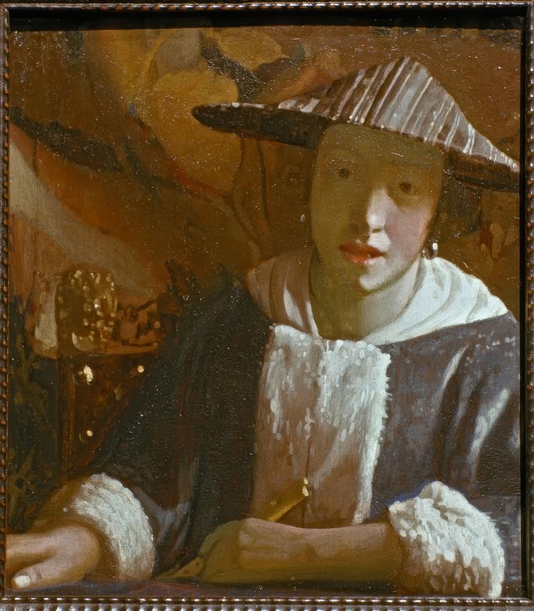 Dívka s flétnou od Jan Vermeer van Delft