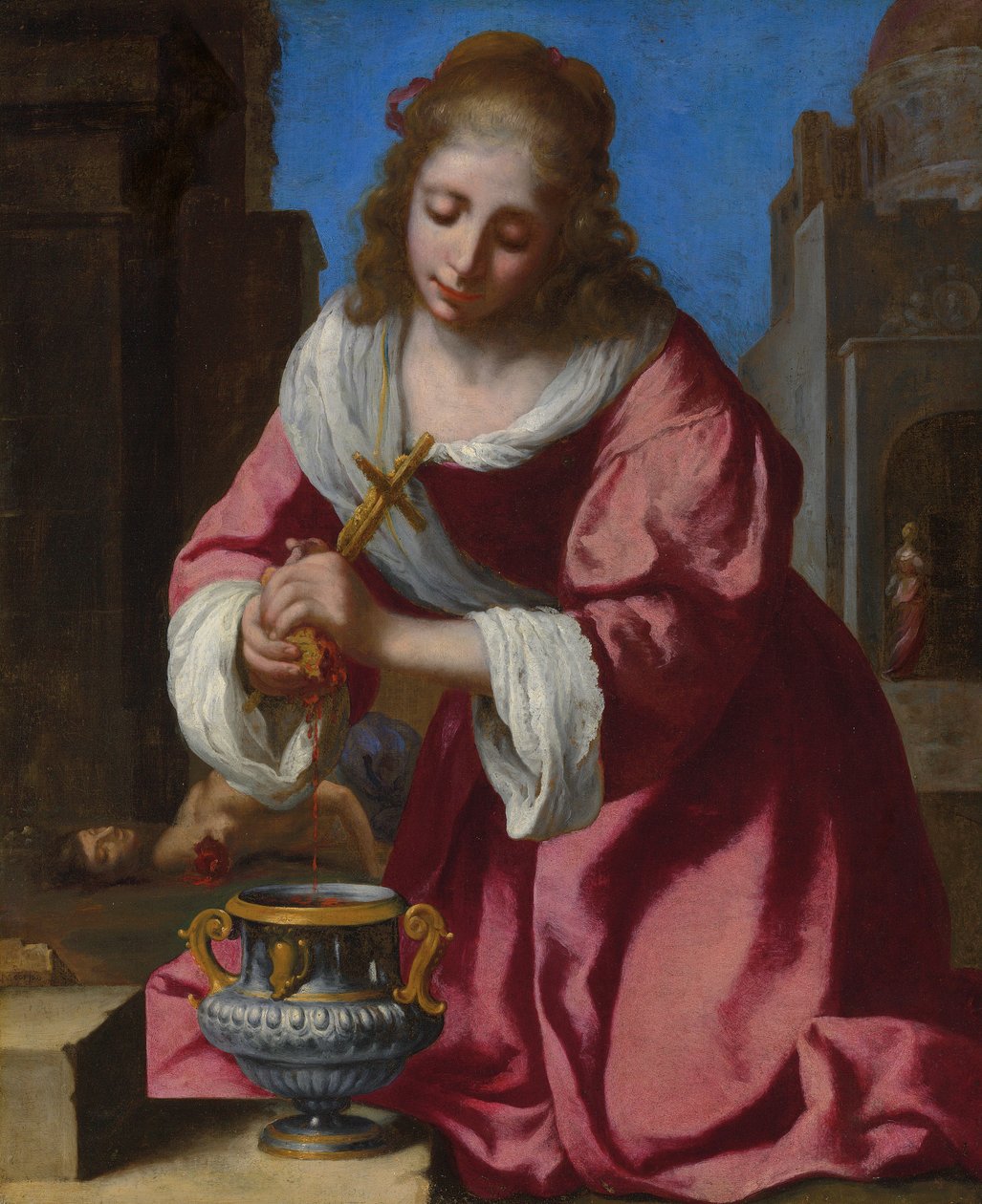 Svatý Praxedis od Jan Vermeer van Delft