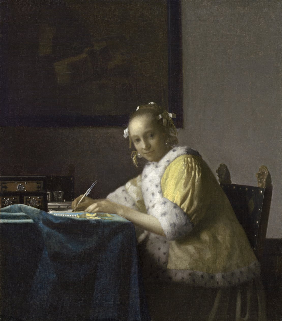 Dáma, která píše dopis, 1665-1670 od Jan Vermeer van Delft