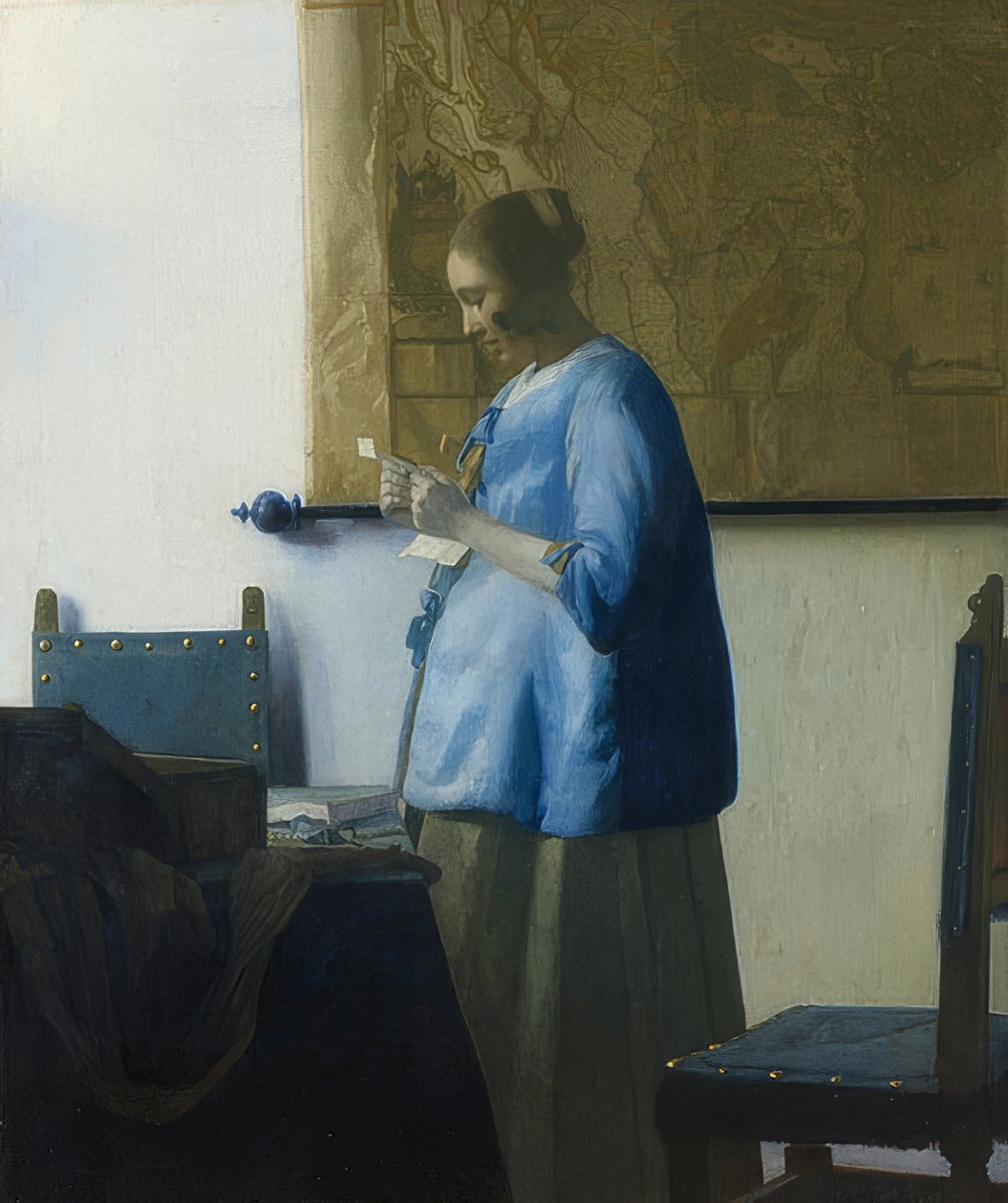 Čtenář dopisů. Kolem roku 1663 od Jan Vermeer van Delft