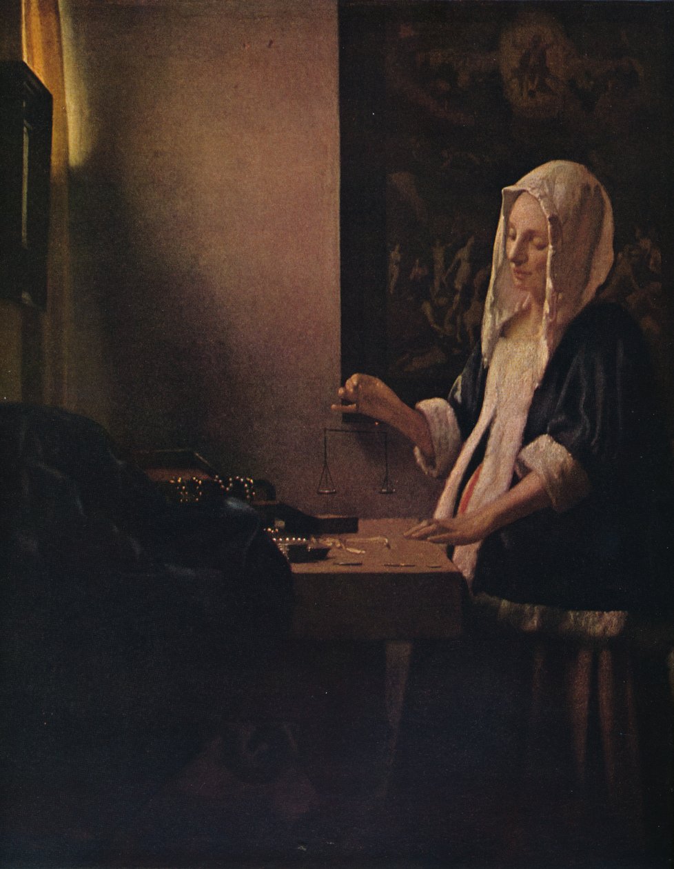 Žena držící rovnováhu, c1664 od Jan Vermeer van Delft