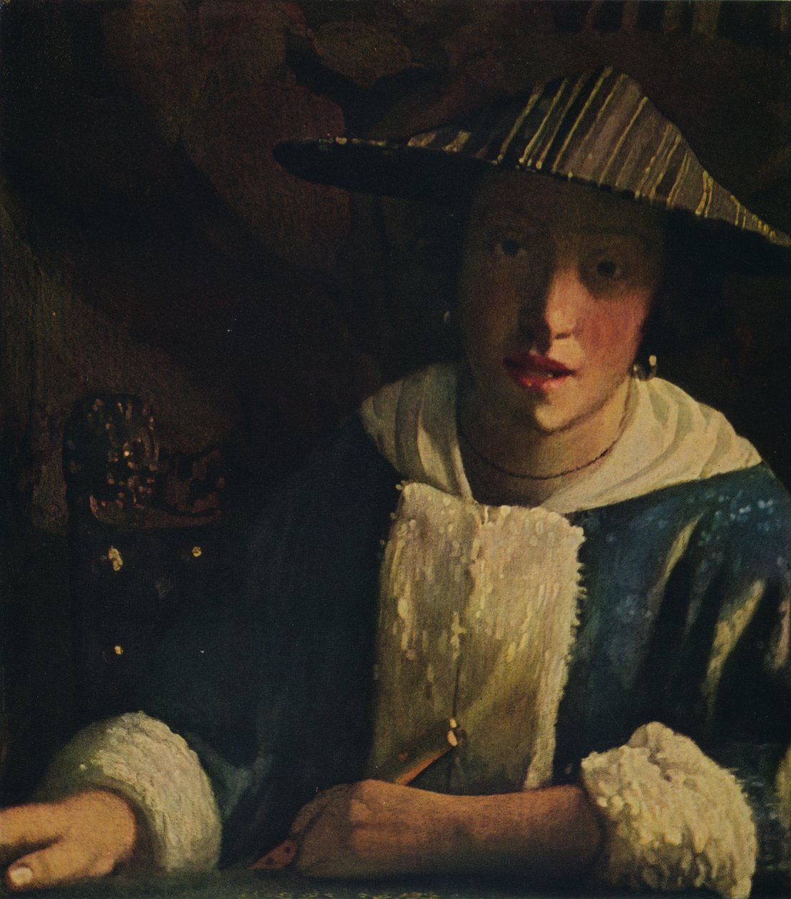 Mladá dívka s flétnou, c1665-1675 od Jan Vermeer van Delft