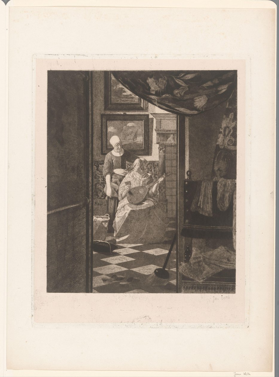 The Love Letter (původní název) od Jan Veth (signed by artist)
