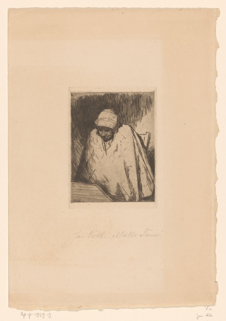 Malle Teun (původní název na objektu) od Jan Veth (signed by artist)