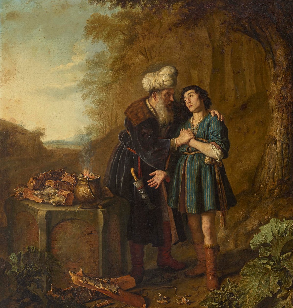 Abraham a Izák před obětováním od Jan Victors