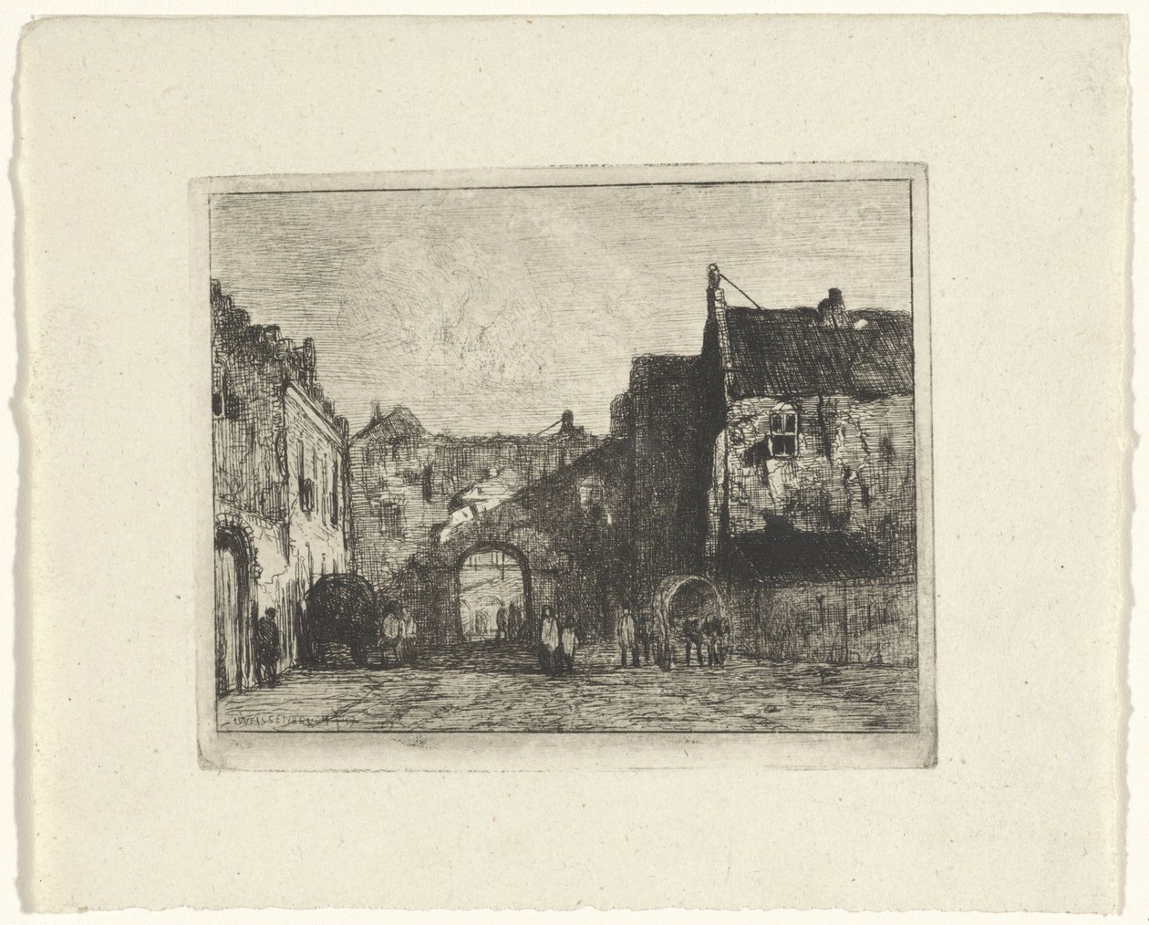 Pohled na Binnenhof od Jan Weissenbruch