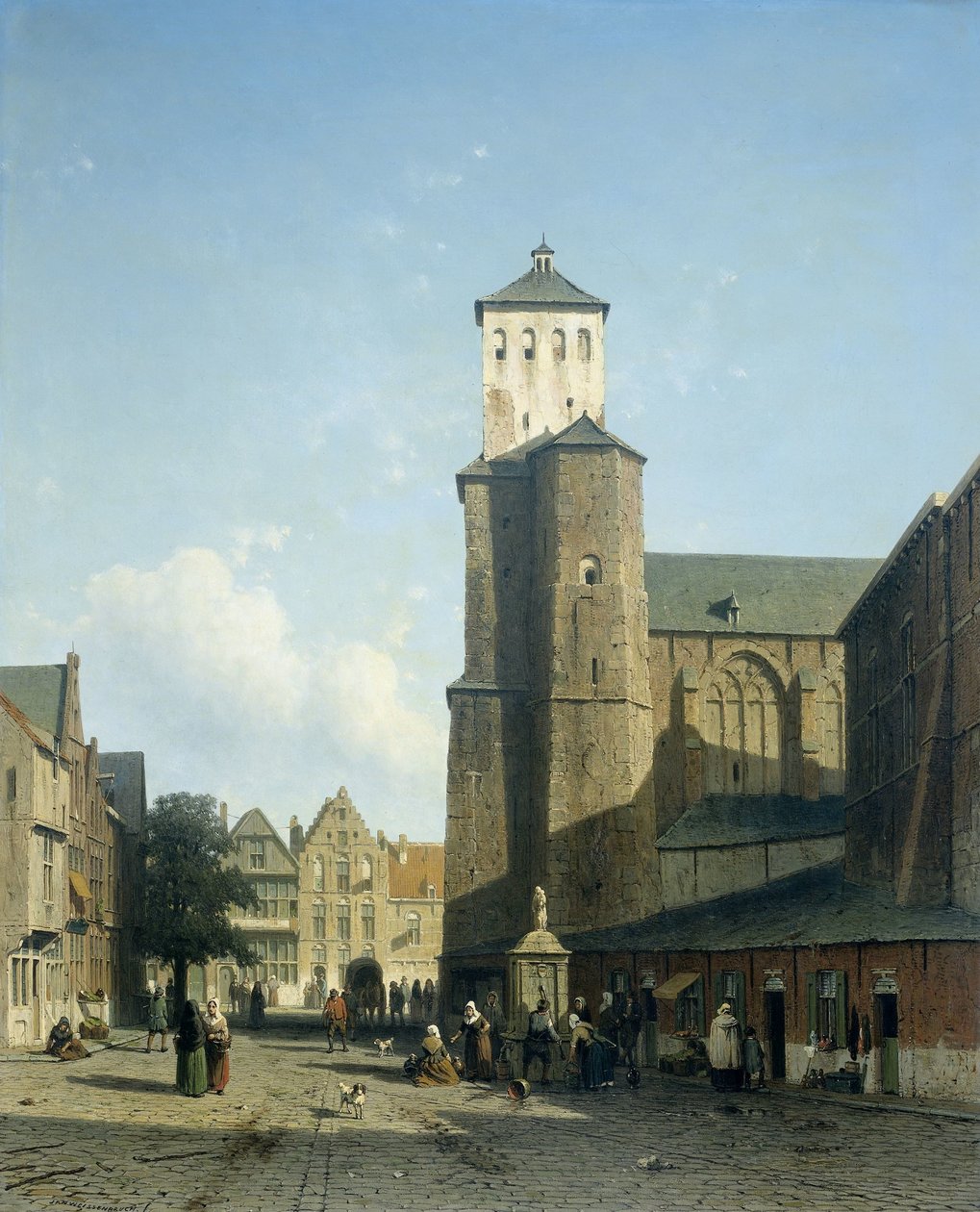 Kostel svatého Denise v Lutychu od Jan Weissenbruch