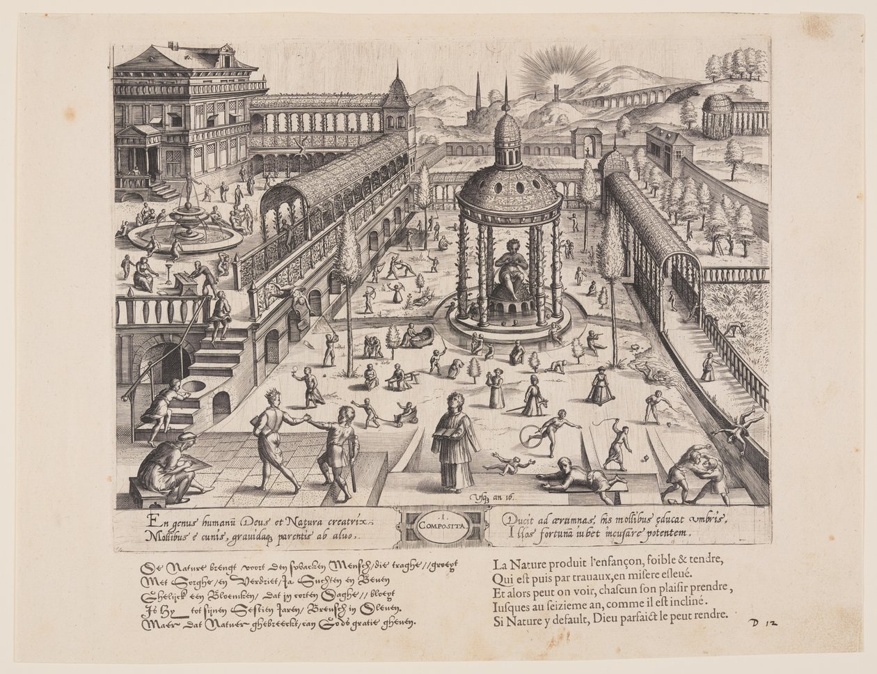 Composita, z knihy Theatrum Vitae Humanae (Stáří člověka) od Jan Wierix