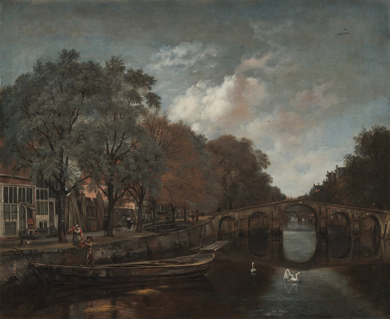 Herengracht, Amsterdam, asi 1661 (olej na plátně) od Jan Wijnants