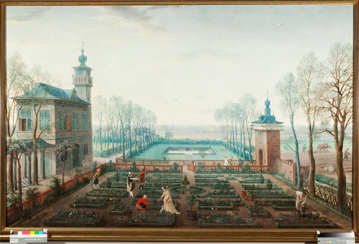 Měsíc duben, práce na zahradě (duben, zahradnictví) Obraz Jana Wildense (1586-1653) od Jan Wildens