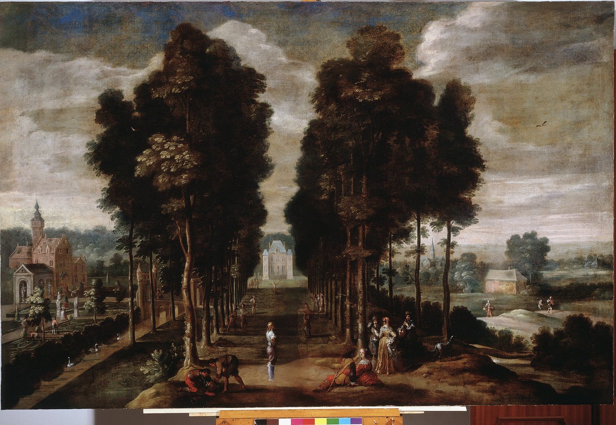 Zámecký park Obraz Jana Wildense (1586-1653) Genes ze 17. století, Musei di Strada Nuova (ex Palazzo Bianco) od Jan Wildens