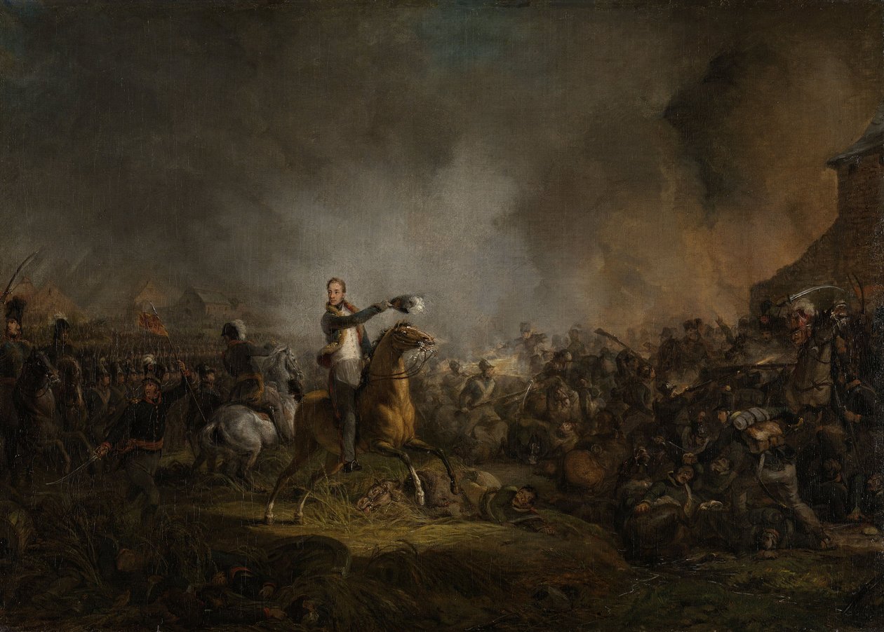 Prince of Orange v Quatre-Bras, 16. června 1815 od Jan Willem Pieneman