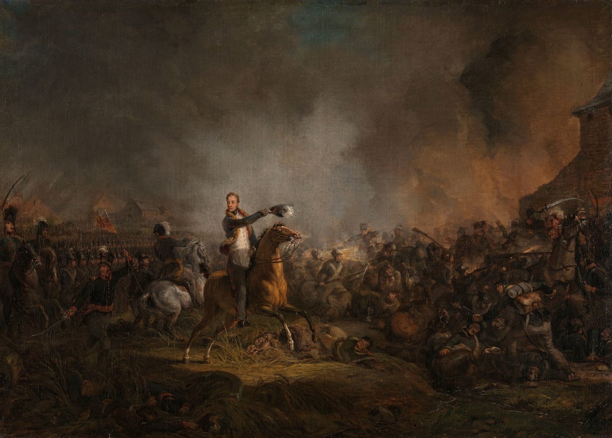 Prince of Orange v Quatre Bras, 16. června 1815 od Jan Willem Pieneman