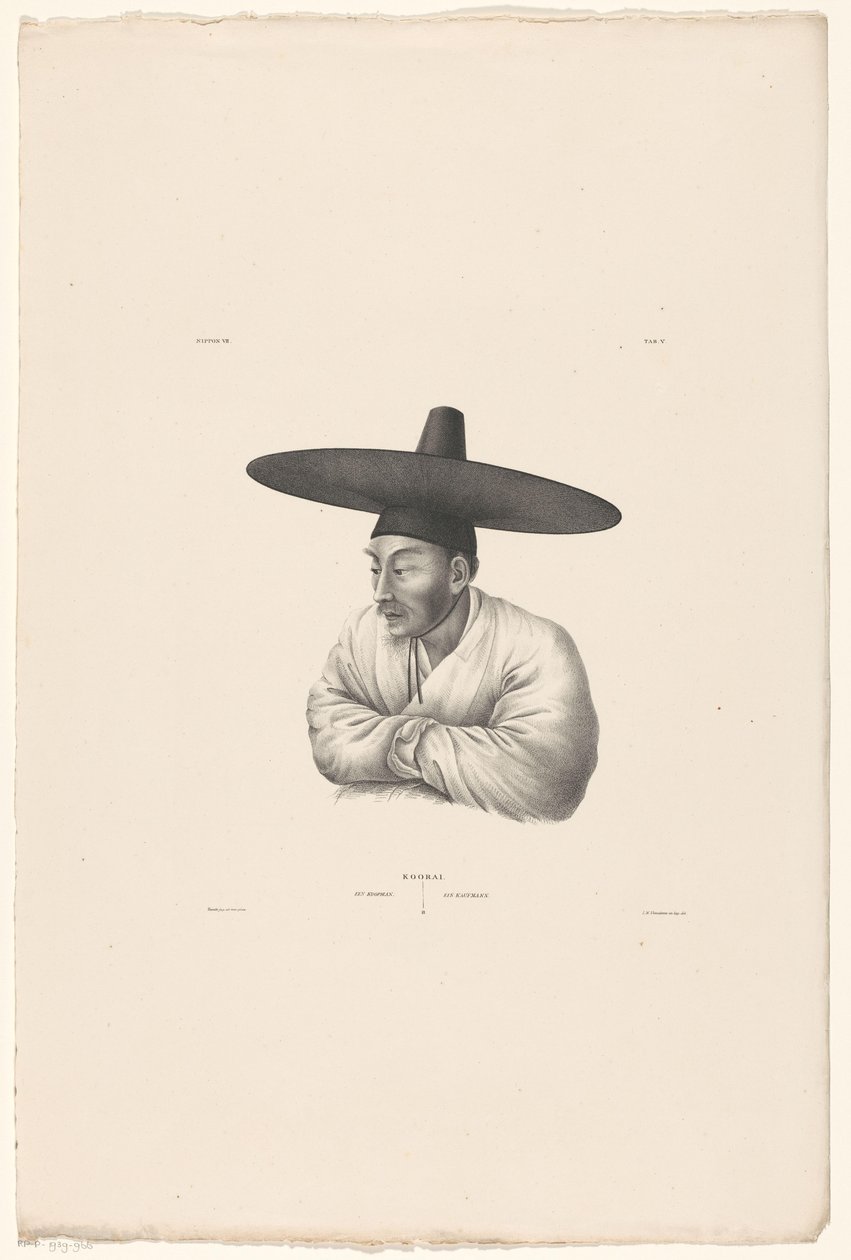 Portrét korejského obchodníka Koorai / Obchodník / Ein Kaufmann (titul na předmětu) od Jan Willem Vlaanderen