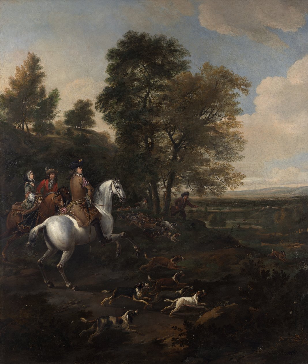 Lov na zajíce, kolem roku 1690 od Jan Wyck