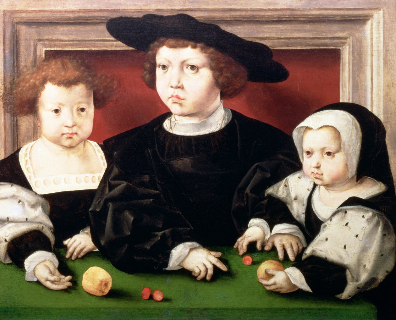 Děti dánského, norského a švédského krále Kristiána II. (1481-1559); John, Christina a Dorothea od Jan Gossaert