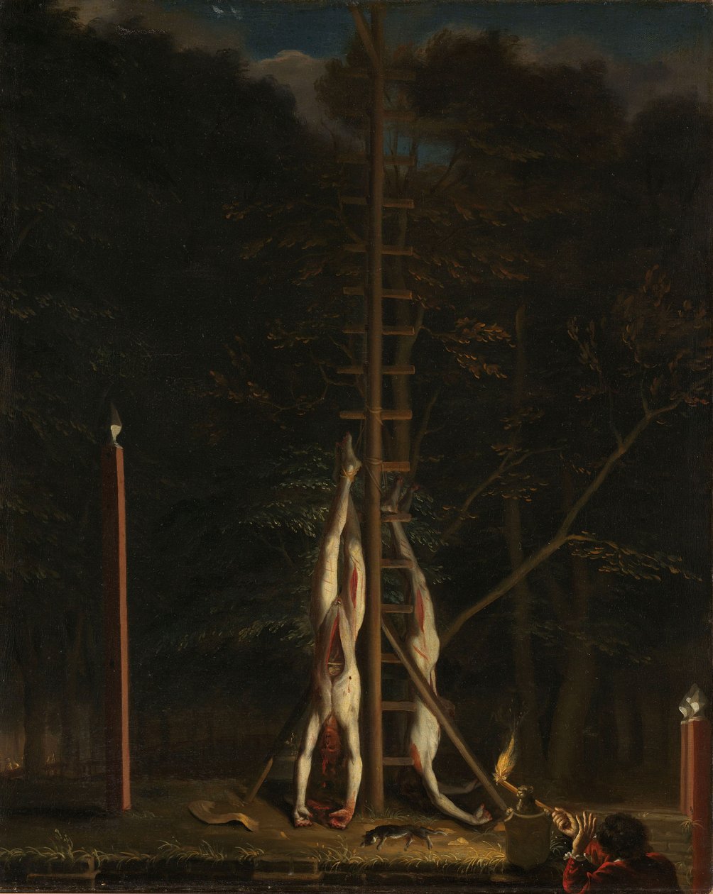 Mrtvoly bratří De Witt, kolem 1672-75 (olej na plátně) od Jan de Baen