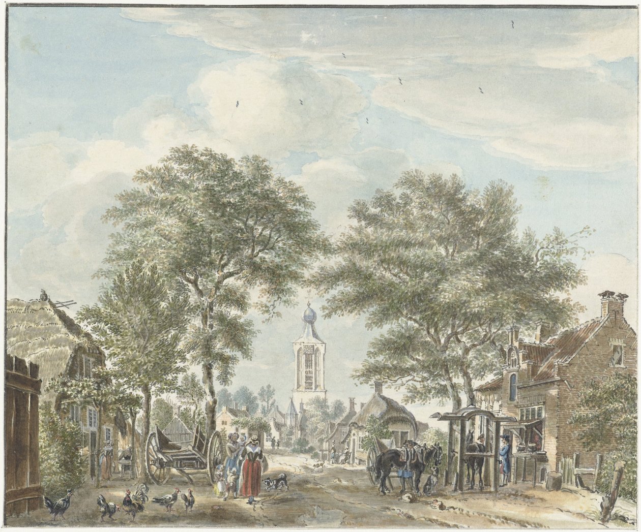 Pohled na Scherpenzeel od Jan de Beijer