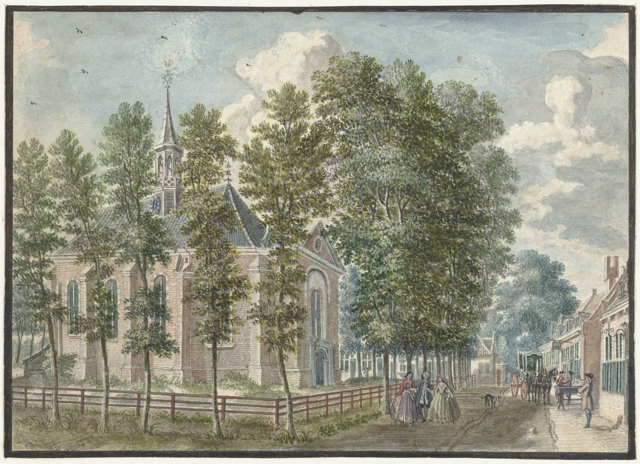 Pohled na kostel Bloemendaal od Jan de Beijer