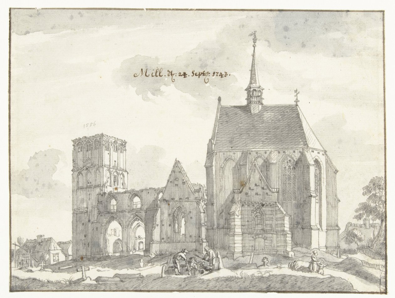 Zřícenina kostela v Mill od Jan de Beijer